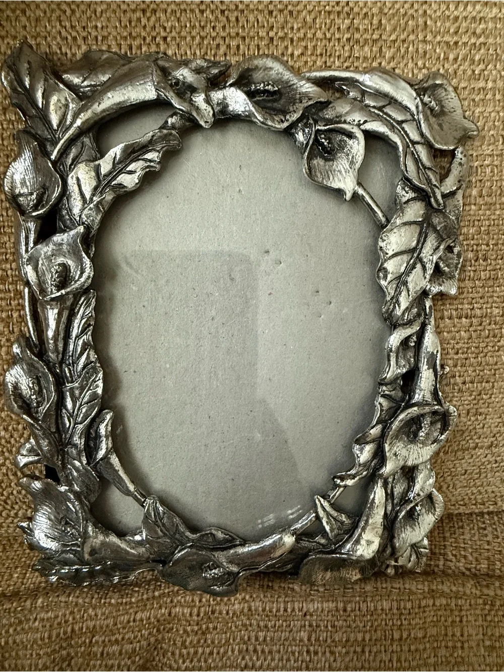 Vintage 1995 Arthur Court Pewter Calla Lily Picture Frame 3.5x5 Floral